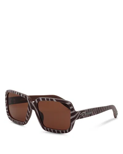 Jacquemus Cabana Rectangle Sunglasses, 60mm In Brown