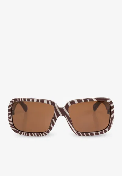 Jacquemus Cabana Square Sunglasses In Brown