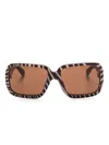 Jacquemus Cabana Square Sunglasses In 褐色