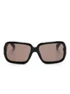 Jacquemus Cabana Sunglasses In 黑色