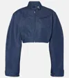 Jacquemus Long-sleeved Denim Coat In Blue