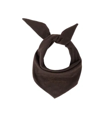 Jacquemus The Cachemiro Bandana In Brown