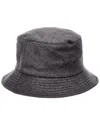 Jacquemus Cachemiro Wool Bucket Hat In Black