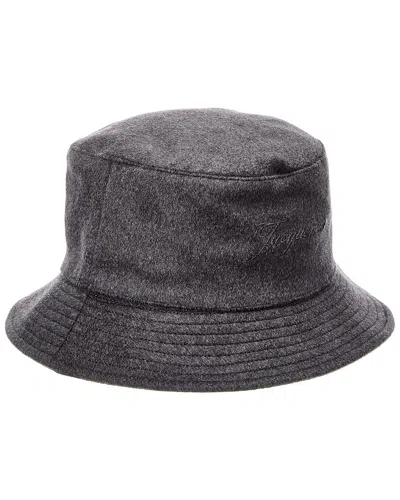 Jacquemus Cachemiro Wool Bucket Hat In Grey