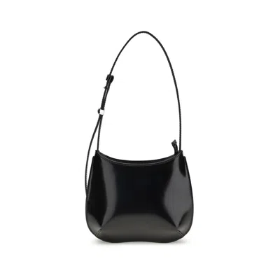 Jacquemus Calf Leather Bos Taurus Shoulder Women's Bag In Black