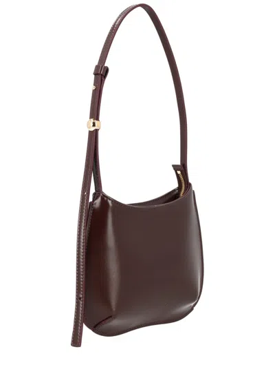 Jacquemus Calf Leather Shoulder Bag In Brown