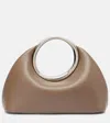 Jacquemus Calino Small Leather Tote Bag In Gray