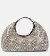 Jacquemus Small Calino Snake-embossed Leather Top Handle Bag In Beige