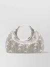 Jacquemus Calino Snakeskin Metallic Handle Clutch