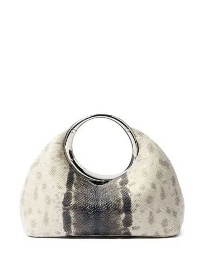 Jacquemus Calino Snakeskin-print Tote Bag In Neutral