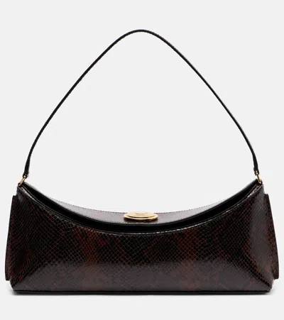 JACQUEMUS CALISSO SMALL SNAKE-EFFECT SHOULDER BAG