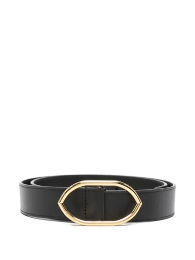 Jacquemus Calisson Oval-buckle Belt In Black