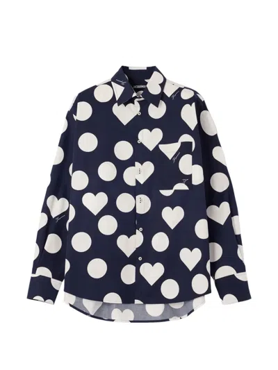 Jacquemus Silk And Nylon Point Collar Shirt In Black