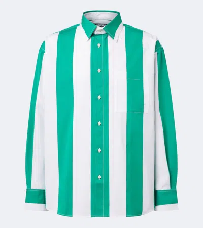 Jacquemus La Chemise Camargue Striped Cotton-poplin Shirt In Multi