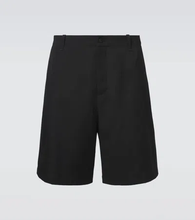 Jacquemus Camargue Virgin Wool Bermuda Shorts In Black
