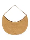 Jacquemus Womens Camel The Ovalo Suede Shoulder Bag In Brown