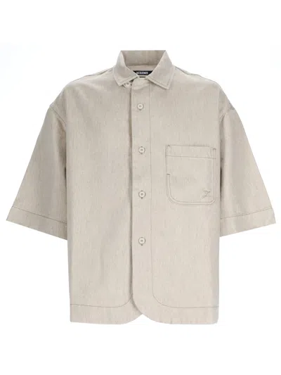 Jacquemus Stylish Mini Long-sleeve Shirt For Men In Neutral