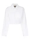 Jacquemus Drawstring Hem Cropped Shirt In White