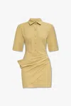 Jacquemus La Robe Camisa Mini Dress In Neutrals