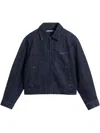 Jacquemus Lapel Long Sleeve Casual Jacket In Blue