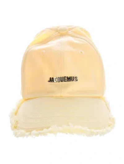Pre-owned Jacquemus Canvas Baseball Hat In Yellow