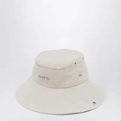 Jacquemus Canvas Bucket Hat In White