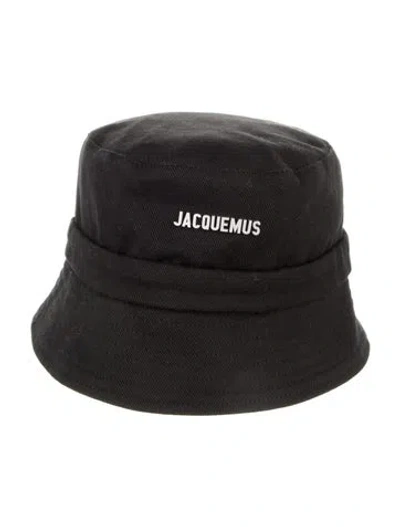Pre-owned Jacquemus Canvas Bucket Hat W/tags In Black
