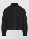 Jacquemus Canvas Coat Front And Back Pockets In Black