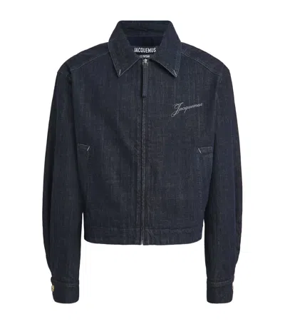 Jacquemus Canvas La Veste De-nîmes Denim Jacket In Blue