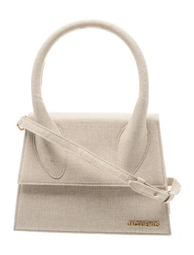 Pre-owned Jacquemus Canvas Le Chiquito Large In Neutral