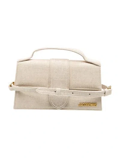 Pre-owned Jacquemus Canvas Le Grand Bambino Large In Neutral