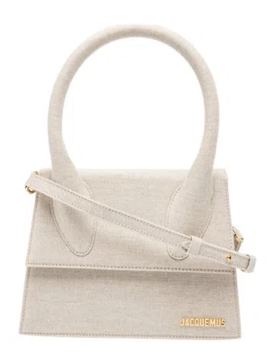 Pre-owned Jacquemus Canvas Le Grand Chiquito Large In Neutrals