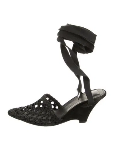 Pre-owned Jacquemus Canvas Pumps In Black/green