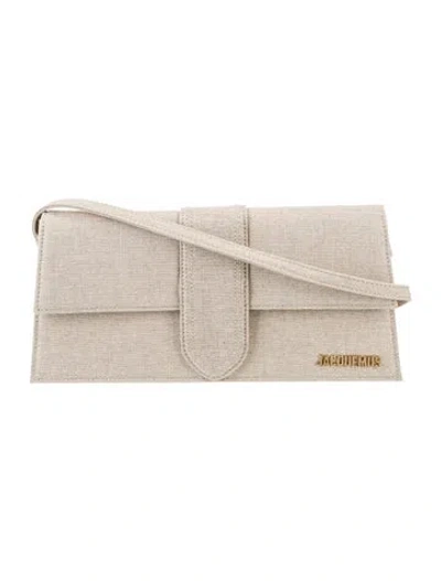 Pre-owned Jacquemus Canvas Shoulder Bag In Neutral