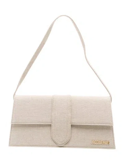Pre-owned Jacquemus Canvas Shoulder Bag In Neutral