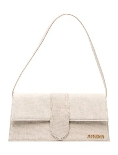 Pre-owned Jacquemus Canvas Shoulder Bag In Neutral