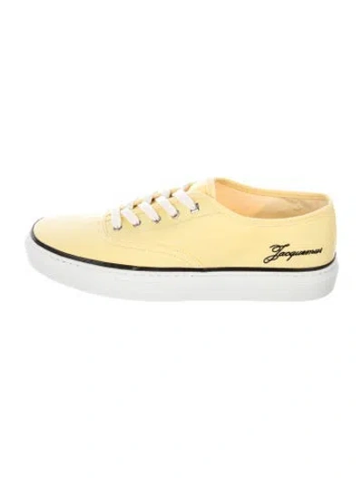 Pre-owned Jacquemus Canvas Sneakers In Yellow