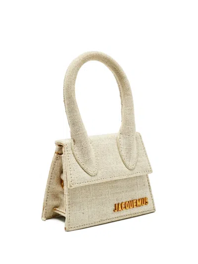 Pre-owned Jacquemus Canvas Top-handle Bag In Neutral