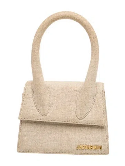Pre-owned Jacquemus Canvas Top Handle Bag In Neutral