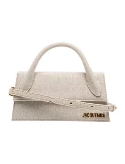 Pre-owned Jacquemus Canvas Top Handle Bag In Neutral