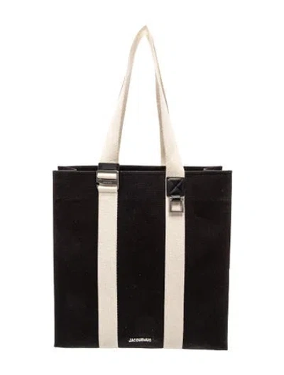 Pre-owned Jacquemus Canvas Tote In Black