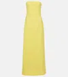 Jacquemus Strapless Yellow Evening Dress With Subtle Drape In Yellow