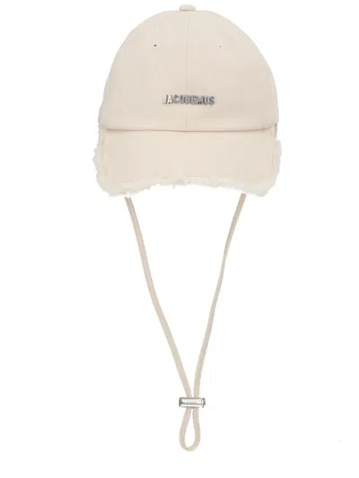 Jacquemus Fleece-trim Baseball Cap With Chin Strap In Neutral