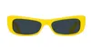 Jacquemus Capri Rectangular Sunglasses In Yellow