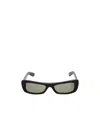 Jacquemus Capri Crocodile-effect Rectangular Sunglasses