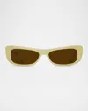 Jacquemus Capri Sunglasses In Beige Yellow Gold Brown