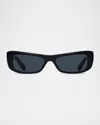 Jacquemus Sunglasses In Black Yellow Gold Grey