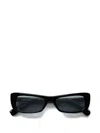 Jacquemus Capri Rectangle-frame Sunglasses In Black