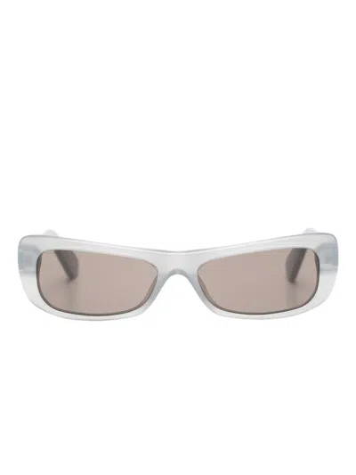 Jacquemus Capri Rectangle-frame Sunglasses In Neutral