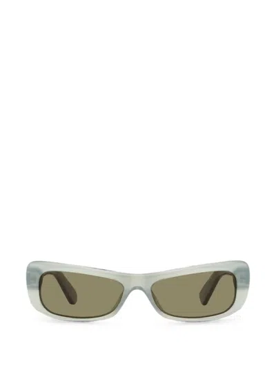 Jacquemus Capri Rectangle-frame Sunglasses In Gray